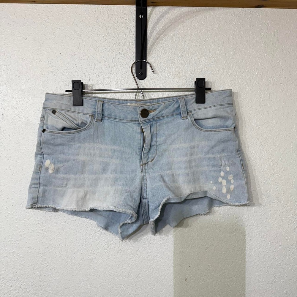 Route 66 Light blue denim shorts with cute white spots